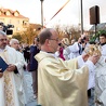 Powitanie figury św. Michała Archanioła na rynku miasta