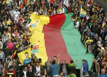 Kurdowie z Duesseldorfu protestują
