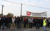 Na znak sprzeciwu sadownicy zablokowali rondo Warszawska w Mszczonowie