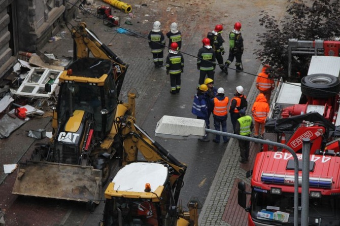 Zawalona kamienica w centrum Katowic