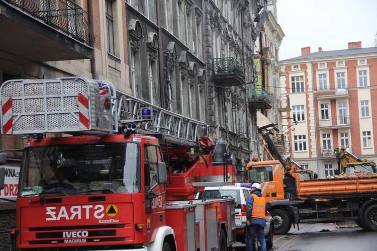 Zawalona kamienica w centrum Katowic