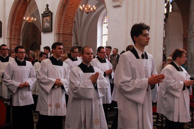 Msza św.  i obłóczyny w Gdańskim Seminarium Duchownym