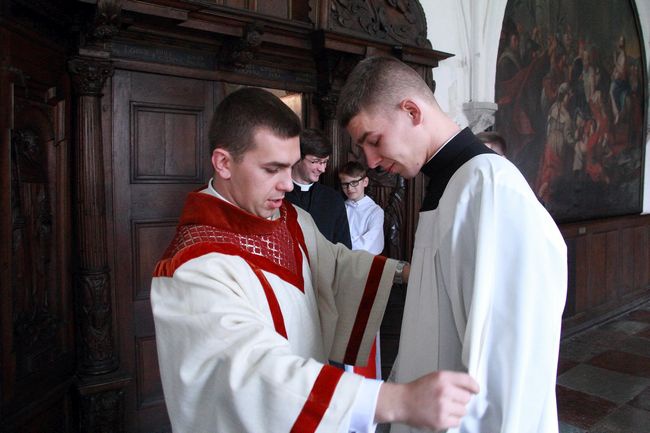 Msza św.  i obłóczyny w Gdańskim Seminarium Duchownym