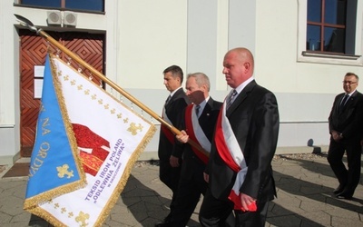 Poświęcenie sztandaru "Solidarności" w Skoczowie