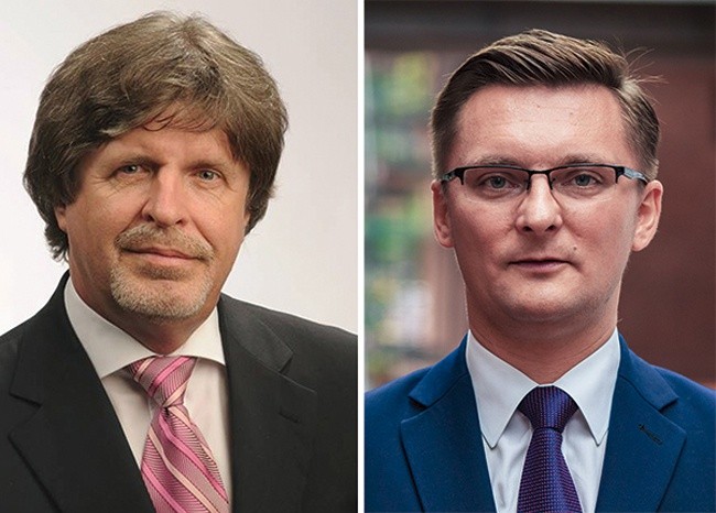 O prezydencki fotel w Katowicach w drugiej turze zawalczą Marcin Krupa (z prawej) oraz Andrzej Sośnierz