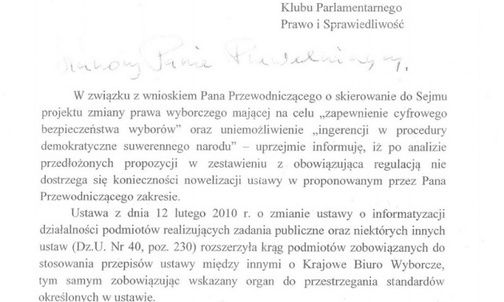 Komorowski nie chciał wzmocnienia infosystemu