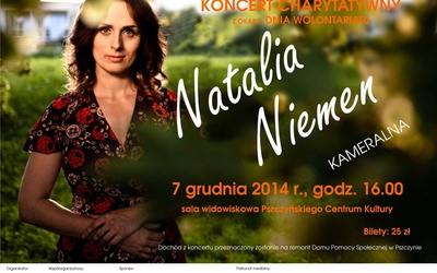 Natalia Niemen, koncert charytatywny, Pszczyna, 7 grudnia