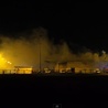Pożar hali targowej koło Warszawy