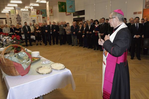 Spotkanie opłatkowe w sali BHP