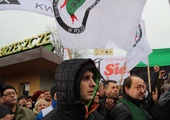 Manifestacja poparcia dla górników kopalni "Brzeszcze"