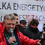 Manifestacja poparcia dla górników kopalni "Brzeszcze"