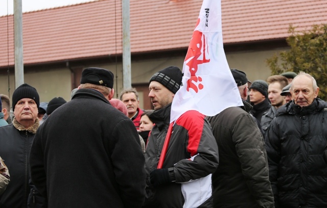 Manifestacja poparcia dla górników kopalni "Brzeszcze"