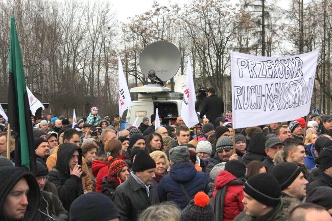 Protest w Sośnicy w obronie kopalń