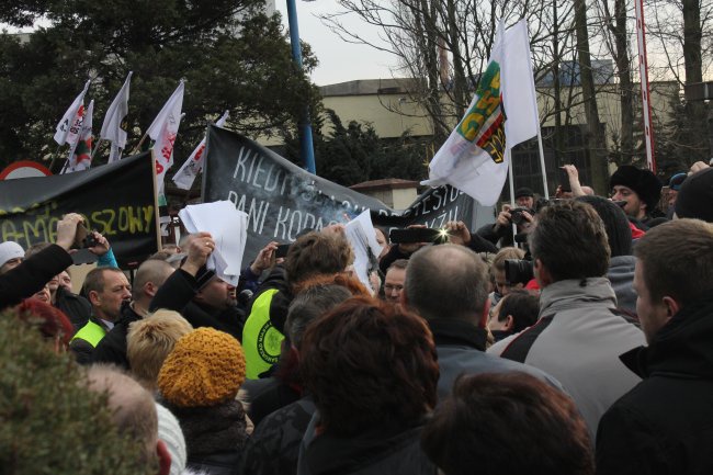 Protest w Sośnicy w obronie kopalń