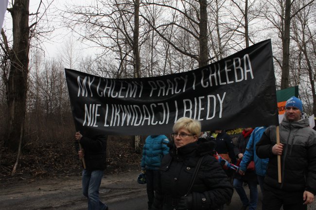 Protest w Sośnicy w obronie kopalń