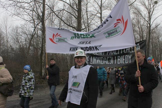 Protest w Sośnicy w obronie kopalń