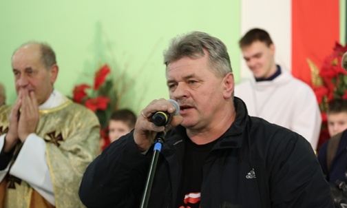Stanisław Kłysz, szef "Solidarności" i sztabu protestacyjnego w KWK "Brzeszcze"