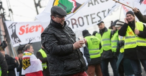 Górnicy blokowali tory