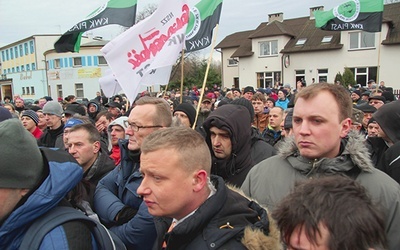 Mieszkańcy Brzeszcz oraz  pracownicy miejscowej kopalni protestują przeciwko planom jej likwidacji