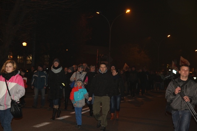 Protest mieszkańców pod kopalnią "Brzeszcze"