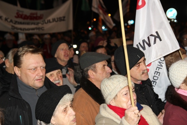 Protest mieszkańców pod kopalnią "Brzeszcze"