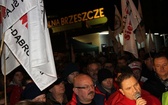 Protest mieszkańców pod kopalnią "Brzeszcze"