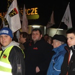 Protest mieszkańców pod kopalnią "Brzeszcze"