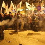 Protest mieszkańców pod kopalnią "Brzeszcze"