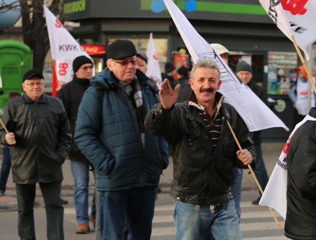 Protest mieszkańców pod kopalnią "Brzeszcze"