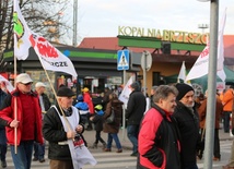 Protest mieszkańców pod kopalnią "Brzeszcze"