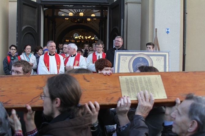 Pożegnanie symboli ŚDM w Tychach