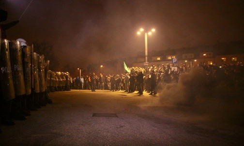 Starcie policji z manifestantami w Zabrzu