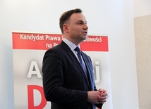 Andrzej Duda na spotkaniu w Łowiczu