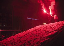  Demonstracja pod siedzibą Jastrzębskiej Spółki Węglowej w czwartek 5 lutego