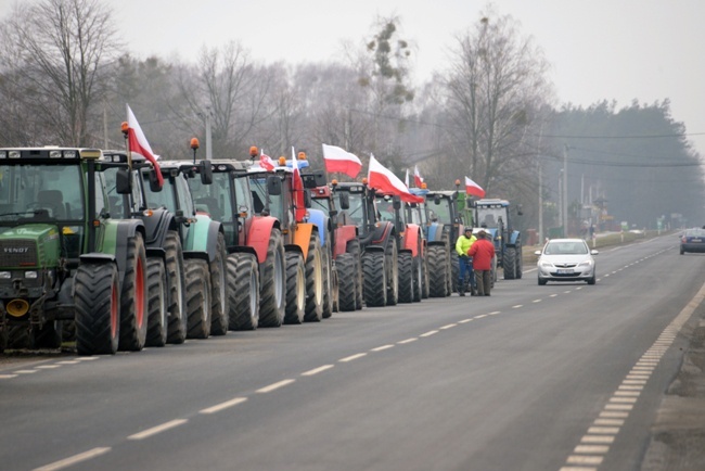 Rolnicza blokada pod Zwoleniem