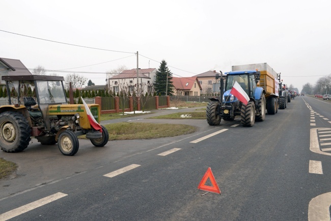 Rolnicza blokada pod Zwoleniem