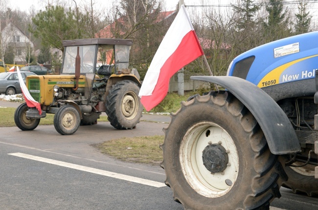 Rolnicza blokada pod Zwoleniem