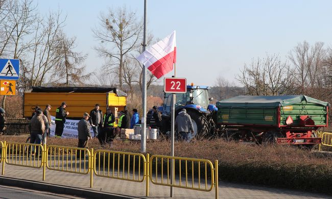 Protest rolników w Krzeszycach