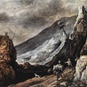 Joos de Momper  „Krajobraz z kuszeniem Chrystusa”  olej na desce, I poł. XVII w. Galeria Narodowa, Praga