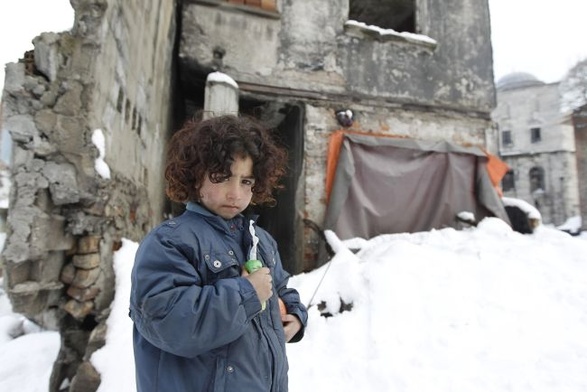 Istambuł. Uchodźca z Syrii