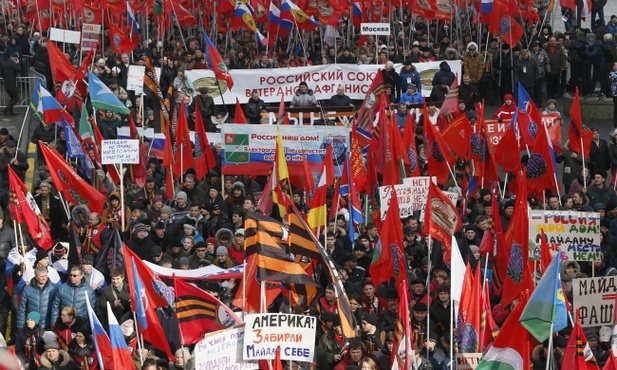 Proputinowska manifestacja w Moskwie