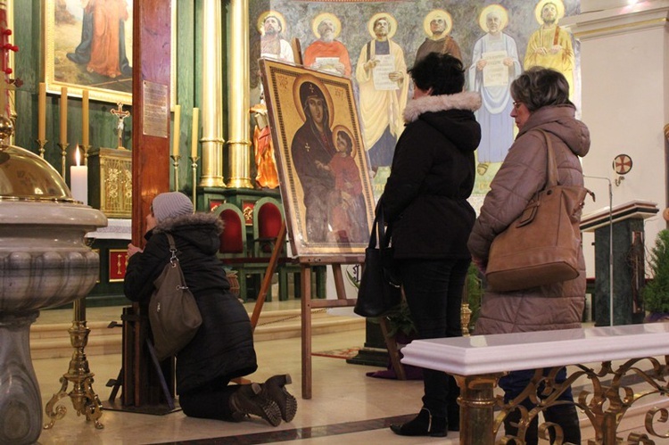 Krzyż ŚDM ikona Matki Bożej w Ustroniu