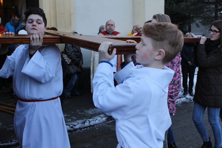 Krzyż ŚDM i ikona Matki Bożej w Wiśle