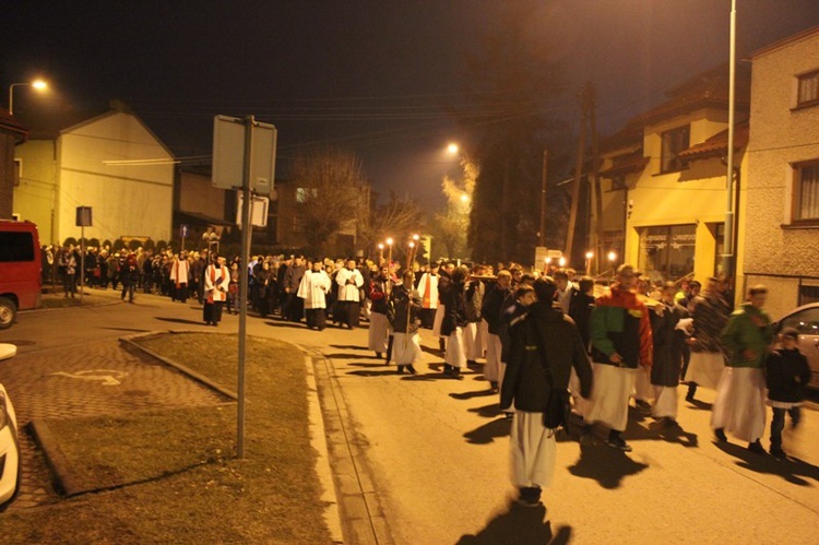 Krzyż ŚDM i ikona Matki Bożej w Żywcu