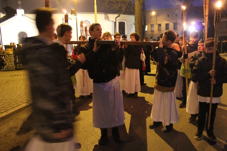 Krzyż ŚDM i ikona Matki Bożej w Żywcu