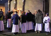 Krzyż ŚDM i ikona Matki Bożej w Żywcu