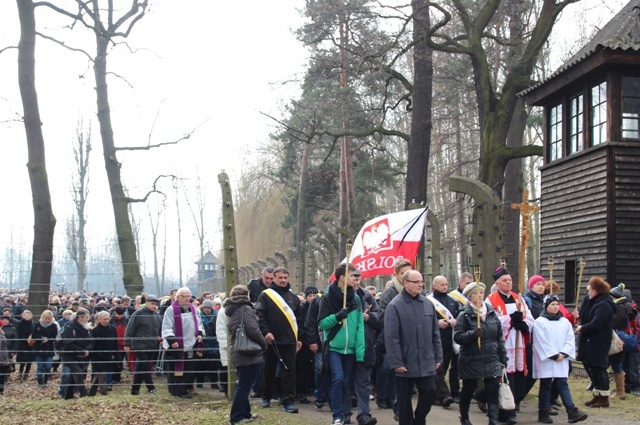 Droga Krzyżowa o trzeźwość narodu w KL Auschwitz-Birkenau