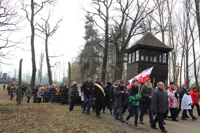 Droga Krzyżowa o trzeźwość narodu w KL Auschwitz-Birkenau