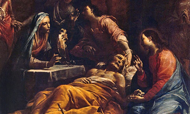 Giovanni Battista Crespi „Śmierć św. Józefa”  olej na płótnie, ok. 1712 Ermitaż, Sankt Petersburg