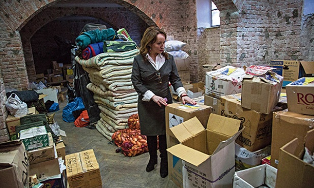 Punkt zbierania  pomocy dla żołnierzy ATO